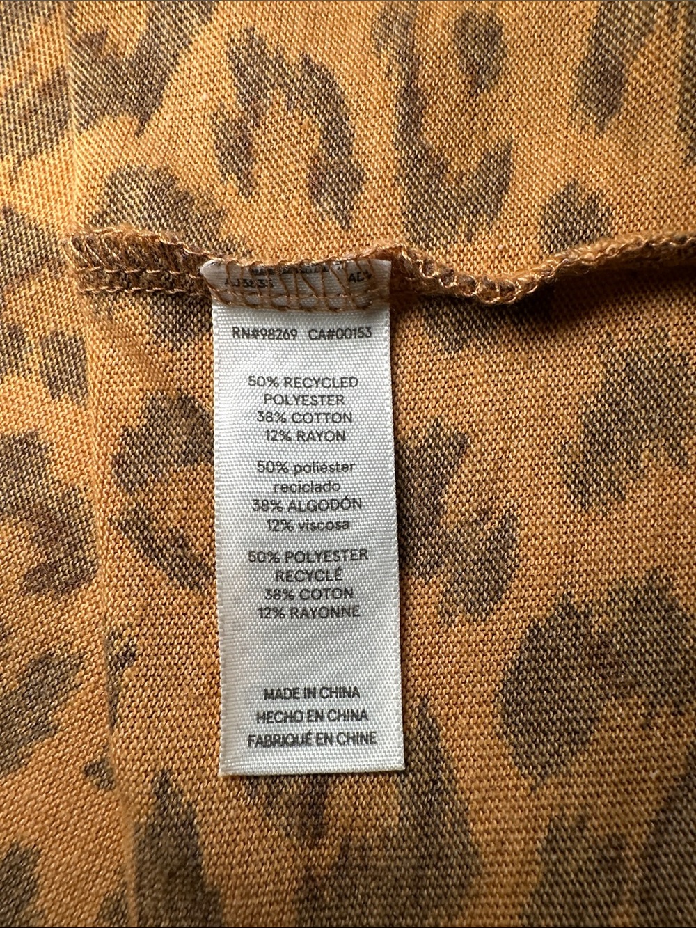 Rodeo Quincy, Leopard Rose Graphic Tee - Brown/Red - Picture 4 of 4
